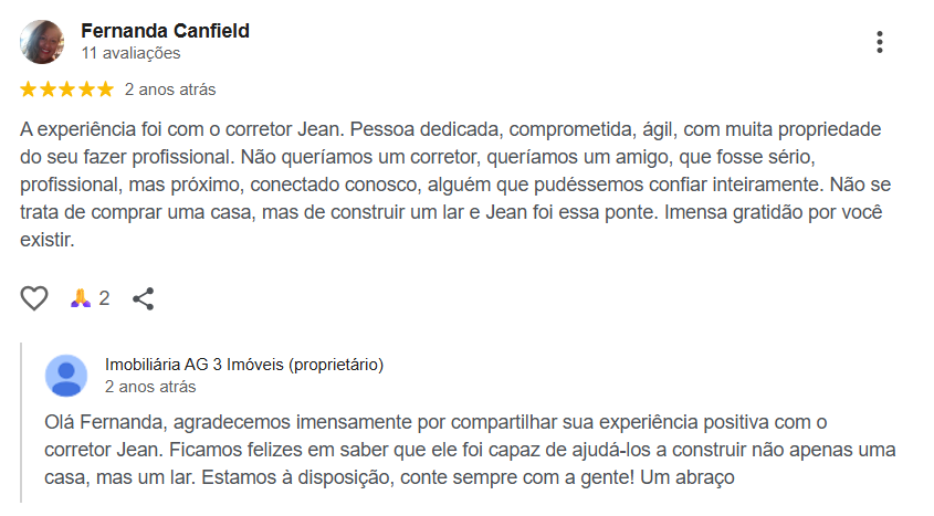 Avaliação Google