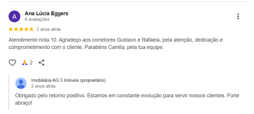 Avaliação Google