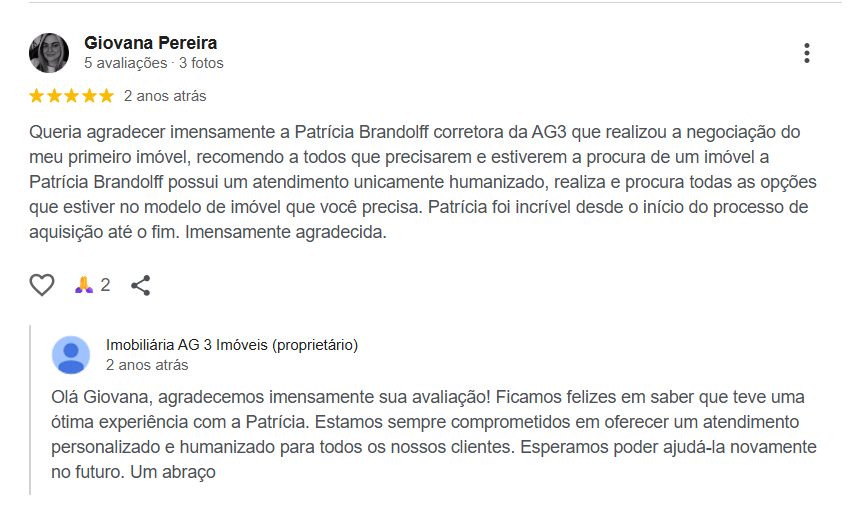 Avaliação Google